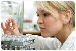 working in the lab lab work